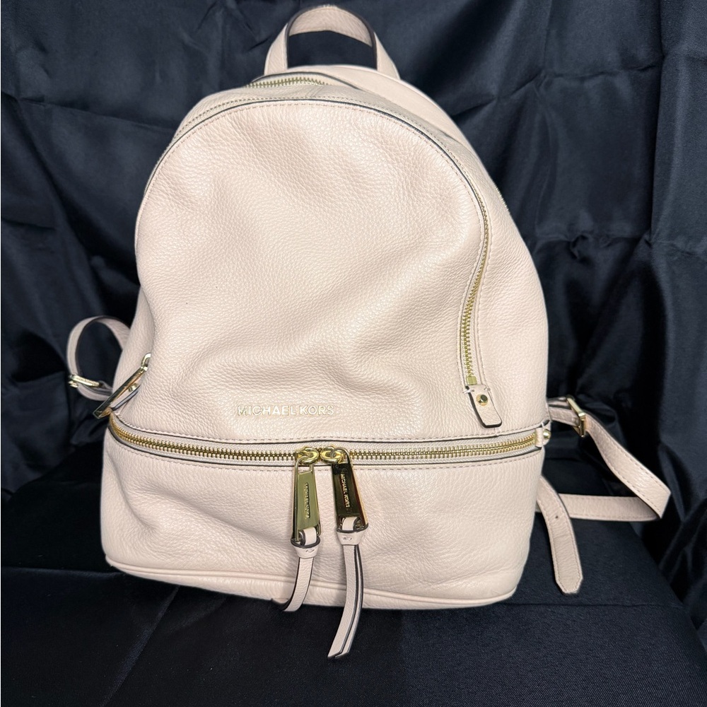 Michael Kors Cream Leather Backpack